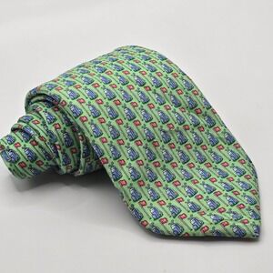 Vineyard Vines Golf Bag 18th Hole Silk Tie Mens Green Blue Red Golf